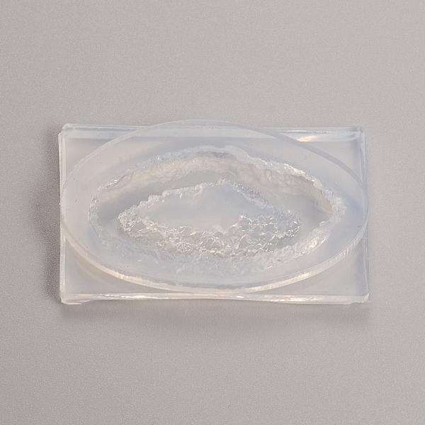 

PandaHall Crystals Cluster Slices Silicone Geode Molds, Hollow Irregular Epoxy Resin Molds, for Faux Agate Slices Making, Necklace, Jewelry..., White