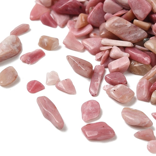 

PandaHall Natural Rhodonite Chip Beads, No Hole, 2~8x2~4mm Rhodonite Chip