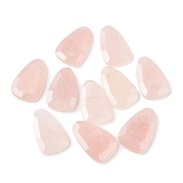 

PandaHall Natural Rose Quartz Cabochons, Faceted Triangle, 33x21x4mm Rose Quartz Triangle Pink