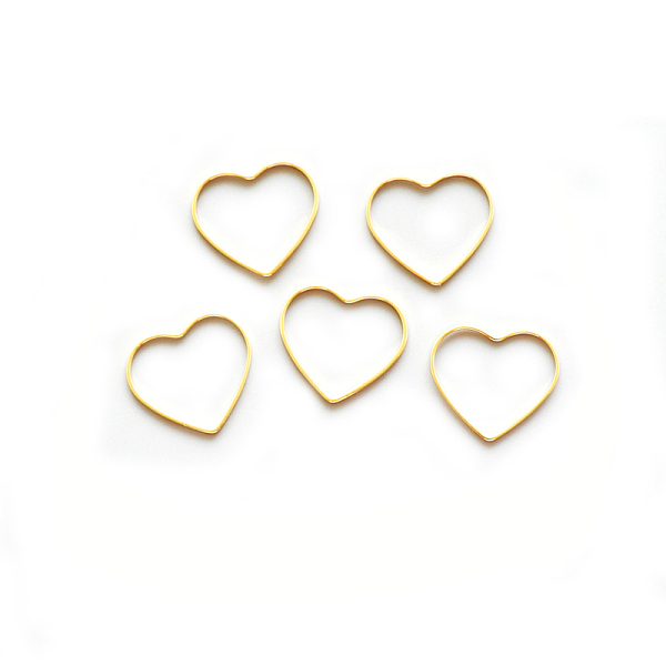 

PandaHall Brass Linking Rings, Long-Lasting Plated, Heart, Real 24K Gold Plated, 9x10x1mm, Inner Diameter: 9x7.5mm Brass Heart