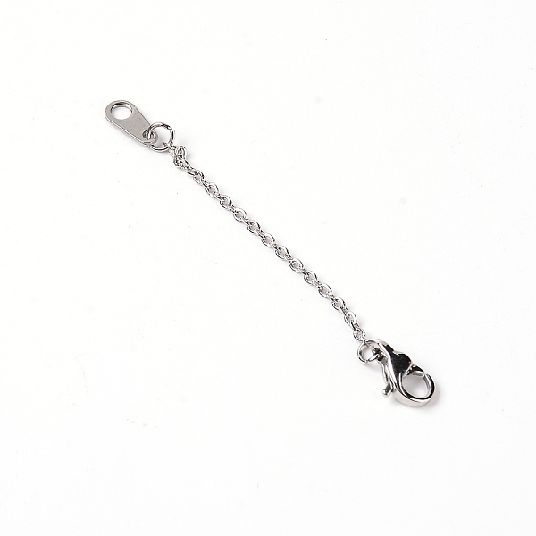 

PandaHall Stainless Steel Chain Extender, with Lobster Claw Clasps & Curb Chains, Stainless Steel Color, 60x1mm Stainless Steel