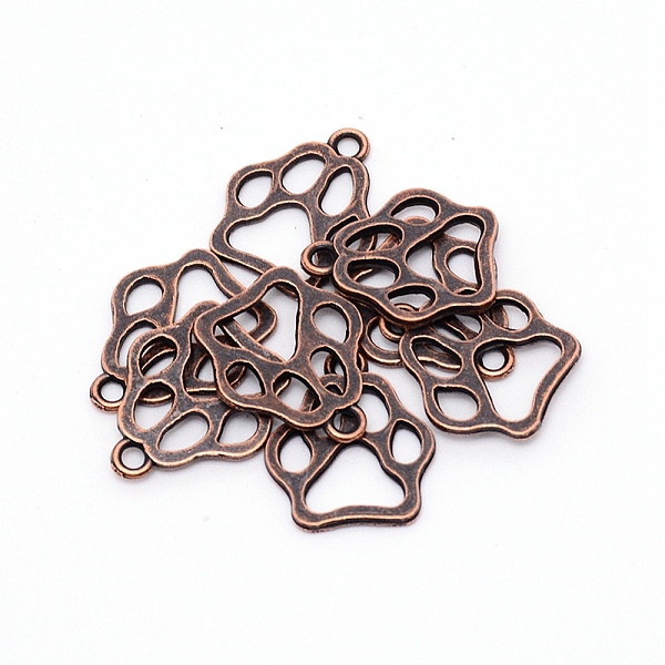 

PandaHall Alloy Pendants, Cadmium Free & Lead Free, Bear Paw Prints, Red Copper, 19x17x1.5mm, Hole: 2mm Alloy Others