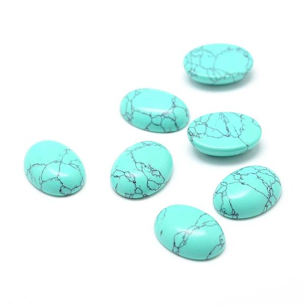 

PandaHall Dyed Synthetic Turquoise Gemstone Cabochons, Oval, 20x15x6mm Synthetic Turquoise Oval