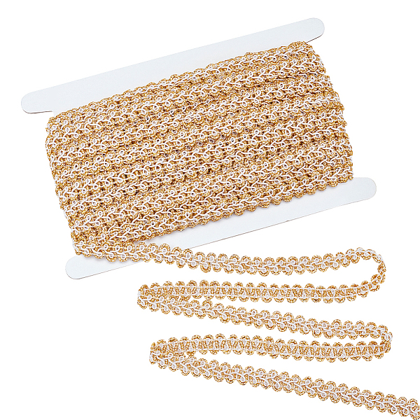 

PandaHall 25M Polyester Braided Lace Trim, Sewing Centipede Lace Ribbon, for Clothes Accessories and Curtains Accessories, Gold, 1/2 inch...