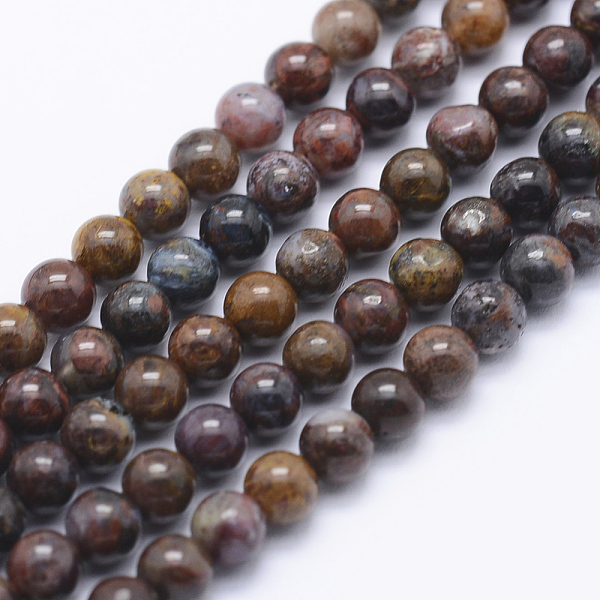 

PandaHall Natural Pietersite Beads Strands, Round, 4mm, Hole: 1mm, about 98pcs/strand, 15.7 inch(40cm) Pietersite Round
