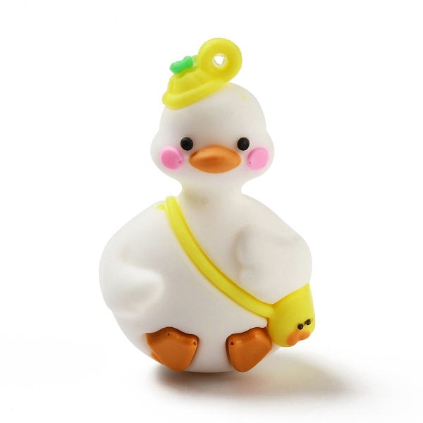 

PandaHall PVC Plastic Pendants, Duck, White, 49x31x24mm, Hole: 3mm PVC Duck White