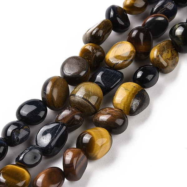 

PandaHall Natural Tiger Eye Beads Strands, Mixed Dyed and Undyed, Tumbled Stone, Nuggets, 6~10.5x6~7.5x4~5mm, Hole: 0.8mm, about...
