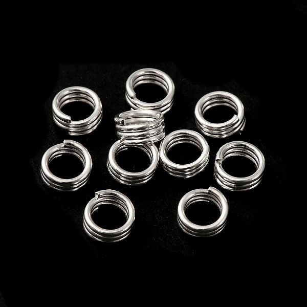 

PandaHall Brass Split Rings, Lead Free & Cadmium Free, Triple Loops Jump Rings, 925 Sterling Silver Plated, 21 Gauge, 5x2.7mm, Inner...