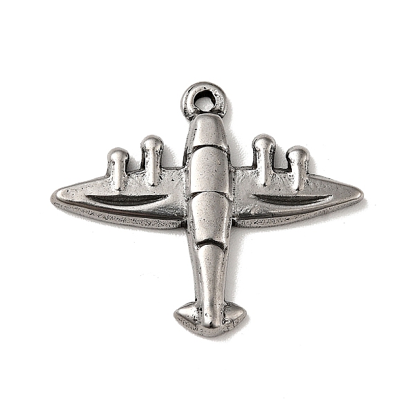 

PandaHall 304 Stainless Steel Pendants, Plane Charms, Antique Silver, 21x25x2.5mm, Hole: 1.4mm 304 Stainless Steel Others