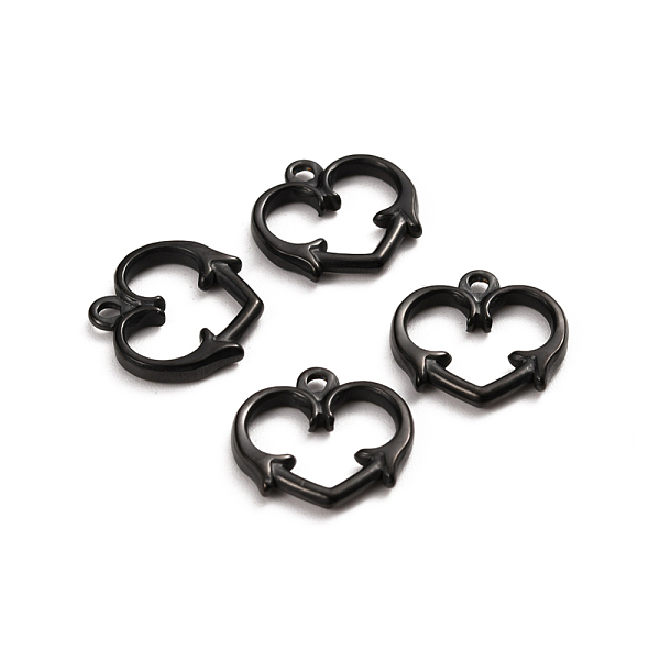 

PandaHall 304 Stainless Steel Toggle Clasps Parts, Heart, Electrophoresis Black, 15x15.5x2mm, Hole: 1.6mm 304 Stainless Steel Heart