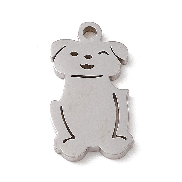 

PandaHall 304 Stainless Steel Pendants, Dog Charm, Stainless Steel Color, 18x10x1.3mm, Hole: 1.5mm 304 Stainless Steel Dog