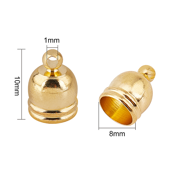 

PandaHall SUPERFINDINGS 150pcs 5 colors Brass Cord Ends 10x8mm Tassel Caps Clasps Leather End Cap Finding Kit for Tassel Bracelet Jewelry...