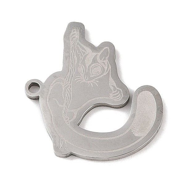 

PandaHall 304 Stainless Steel Pendants, Mouse Charm, Stainless Steel Color, 22.5x23.5x1.5mm, Hole: 1mm 304 Stainless Steel Mouse