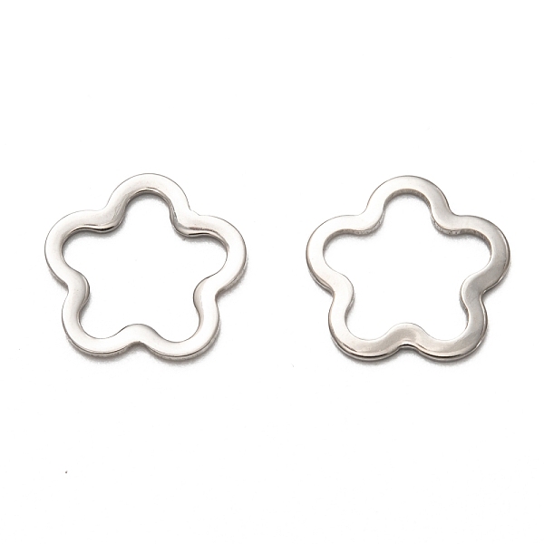 

PandaHall 201 Stainless Steel Linking Rings, Flower, Stainless Steel Color, 14.5x14.5x1mm, Inner Diameter: 11.5x10mm 201 Stainless Steel...