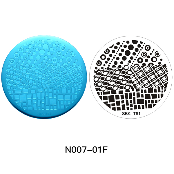 

PandaHall Stainless Steel Nail Art Stamping Plates, Nail Image Templates, Template Tool, Flat Round, Geometry Pattern, Stainless Steel Color...