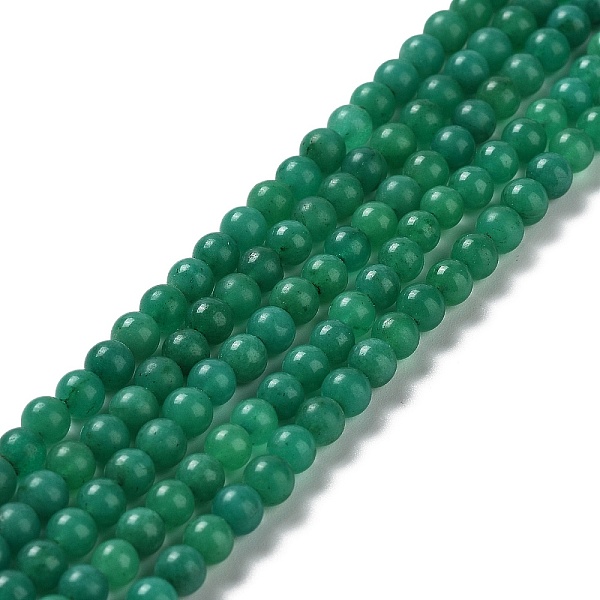 

PandaHall Natural Teal Jade Round Beads Strands, Dyed, 4mm, Hole: 1mm, about 98pcs/strand, 15.7 inch Other Jade Round Cyan