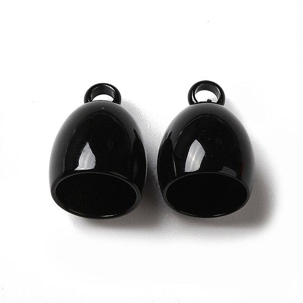 

PandaHall Spray Painted 201 Stainless Steel Cord Ends, End Caps, Bell, Black, 12.5x9mm, Hole: 1.8mm, Inner Diameter: 8mm 201 Stainless Steel...