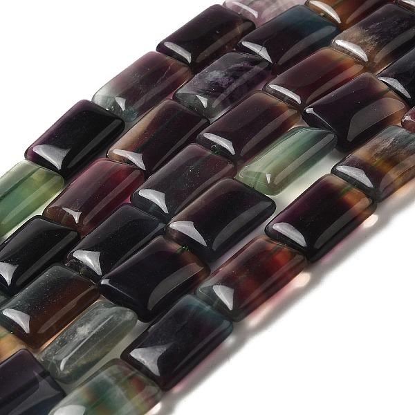 

PandaHall Natural Fluorite Beads Strands, Retangle, Grade A, 18~18.3x13~13.5x5~6.5mm, Hole: 0.9~1 mm, about 21pcs/strand, 14.76''(37.5cm)...