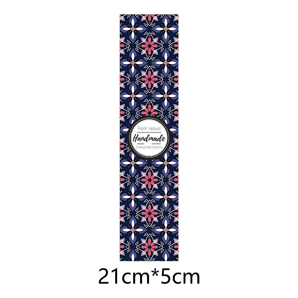 

PandaHall Floral Pattern Handmade Soap Paper Tag, Both Sides Coated Art Paper Tape with Tectorial Membrane, for Soap Packaging, Rectangle...