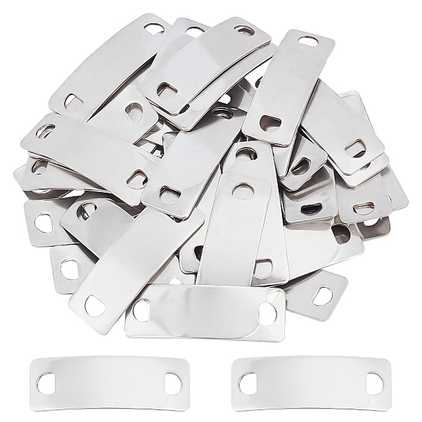 

PandaHall UNICRAFTALE 40pcs 41.5mm Curved Rectangle Metal Stamping Blanks Smooth Linking Charms Stainless Steel Links Charm Jewelry...
