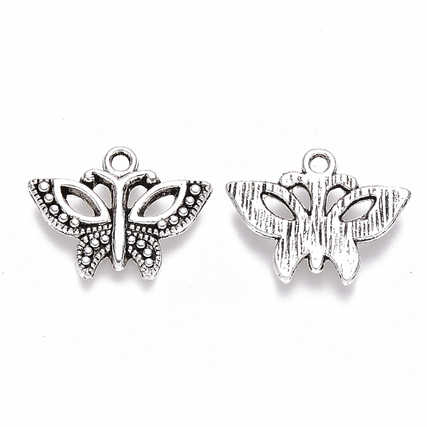 

PandaHall Tibetan Style Alloy Pendants, Butterfly, Cadmium Free & Lead Free, Antique Silver, 15x19x2mm, Hole: 1.6mm, about 760pcs/1000g...