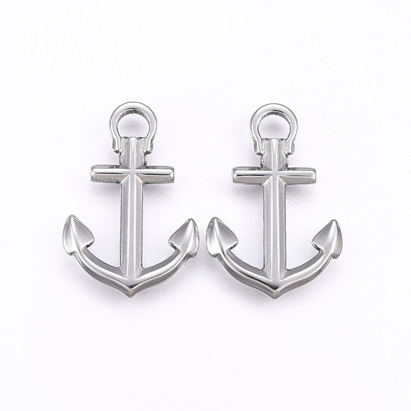

PandaHall 201 Stainless Steel Pendants, Anchor, Stainless Steel Color, 30x20x3mm, Hole: 4x4.5mm 201 Stainless Steel Anchor & Helm