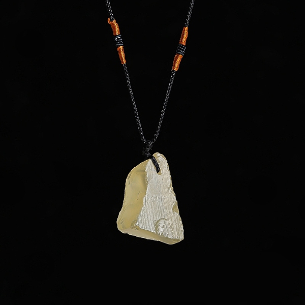 

PandaHall Natural Raw Lemon Quartz Nugget Pendant Necklaces, Braided Cord Necklace for Women, 23-5/8 inch(60cm) Lemon Quartz Nuggets
