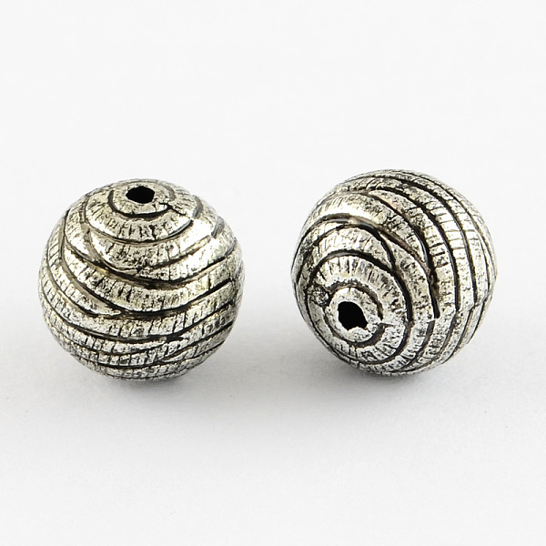

PandaHall Round Antique Acrylic Beads, Antique Silver Plated, 12mm, Hole: 2mm, about 520pcs/500g Acrylic Round