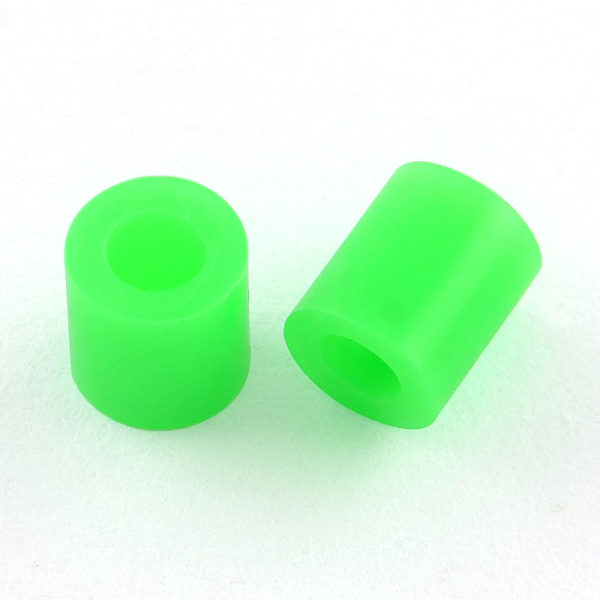 

PandaHall Melty Mini Beads Fuse Beads Refills, Tube, Lime, 3~3.3x2.5~2.6mm, about 40000pcs/500g Plastic Tube Green