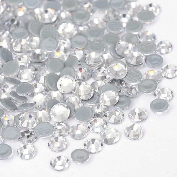

PandaHall Glass Hotfix Rhinestone, Grade AA, Flat Back & Faceted, Half Round, Crystal, SS10, 2.7~2.8mm, about 1440pcs/bag Glass Rhinestone..., Clear