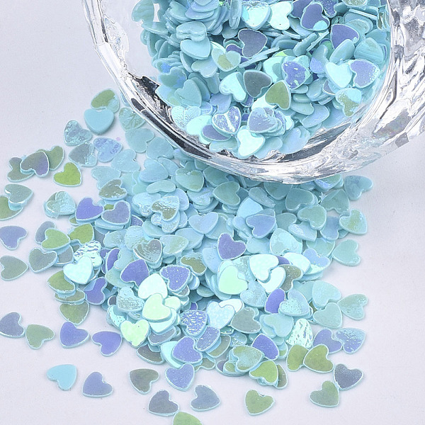 

PandaHall Ornament Accessories, PVC Plastic Paillette/Sequins Beads, AB Color Plated, Heart, Light Sky Blue, 2.7x3x0.4mm, about...