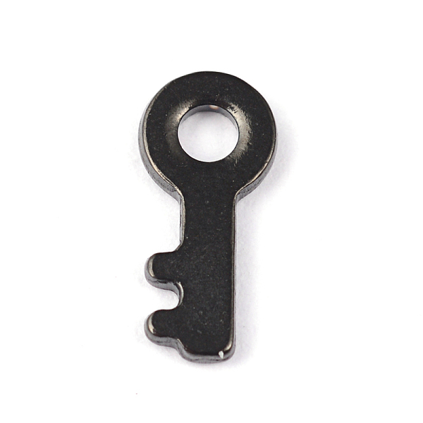 

PandaHall Key 304 Stainless Steel Charms, Electrophoresis Black, 10x4.8x1mm, Hole: 2mm 304 Stainless Steel Key