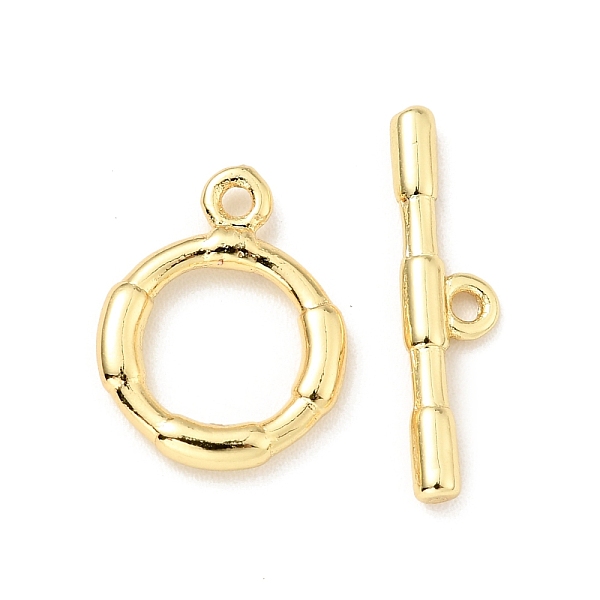 

PandaHall Brass Toggle Clasps, Cadmium Free & Lead Free, Round, Real 18K Gold Plated, Ring: 13.5x11x2mm, Hole: 1.2mm, Inner Diameter: 7mm...