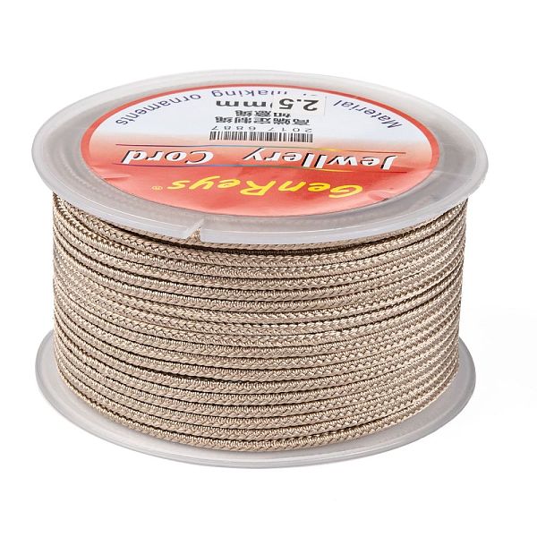 

PandaHall Braided Nylon Threads, Dyed, Khaki, 2.5mm, about 10.93 yards(10m)/roll Nylon Yellow