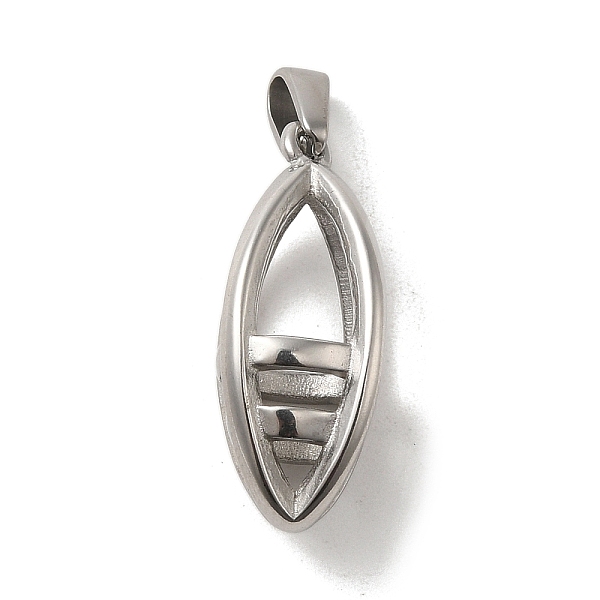 

PandaHall 304 Stainless Steel Pendants, Oval Charm, Stainless Steel Color, 23.5x9mm, Hole: 3x7mm 304 Stainless Steel Oval