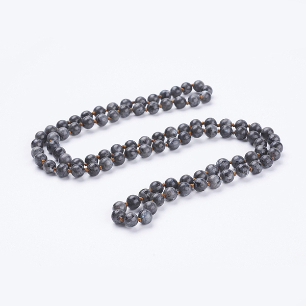 

PandaHall Natural Larvikite Beaded Necklaces, Round, 36 inch(91.44cm) Larvikite