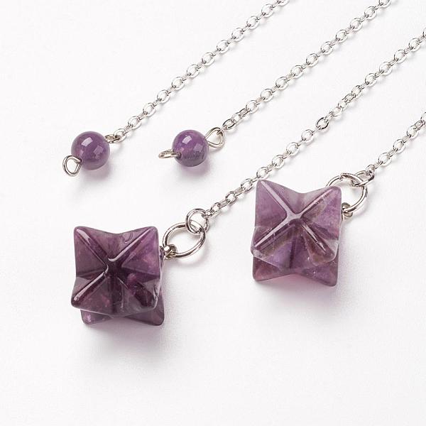 Chakra Natürliches Amethyst Wünschelrutenpendel