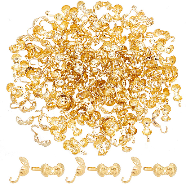 

PandaHall 200Pcs Alloy Bead Tips, Calotte Ends, Clamshell Knot Cover, Golden, 10.5x5mm, Inner Diameter: 4.5x4.5mm Alloy