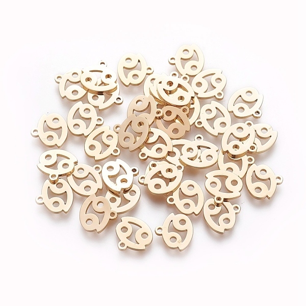 

PandaHall 304 Stainless Steel Charms, Constellation/Zodiac Sign, Real 18K Gold Plated, Cancer, 8.8x9x1mm, Hole: 0.8mm 304 Stainless Steel...