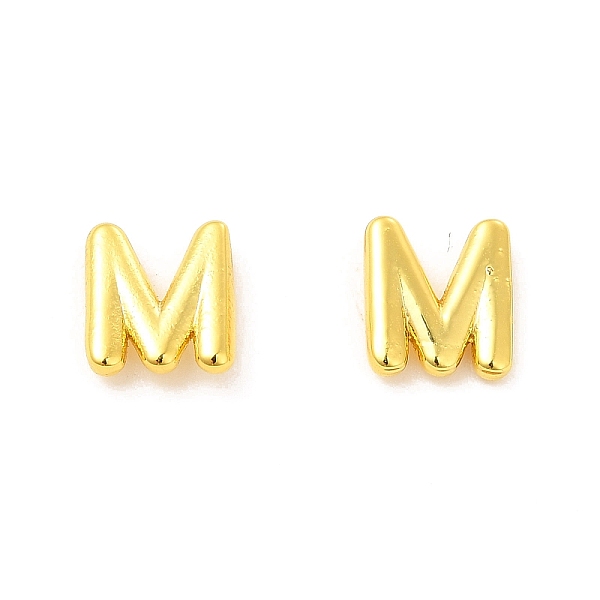 

PandaHall Brass Hollow Out Initial Letter Stud Earrings for Women, Real 18K Gold Plated, Lead Free & Cadmium Free, Letter.M, 7x6.5x1.5mm...