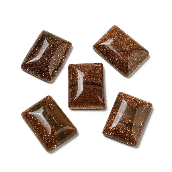 

PandaHall Synthetic Goldstone Cabochons, Rectangle, 16x12x5mm Goldstone Rectangle