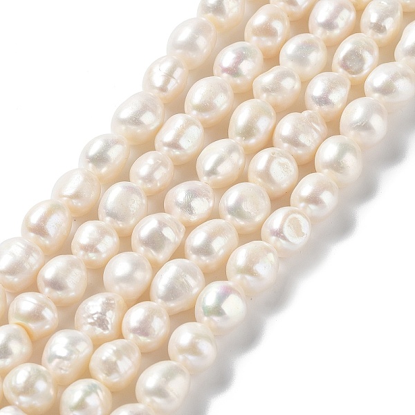 

PandaHall Natural Cultured Freshwater Pearl Beads Strands, Two Side Polished, Grade 6A+, Seashell Color, 9~10x9~10x8~9mm, Hole: 0.6mm, about...