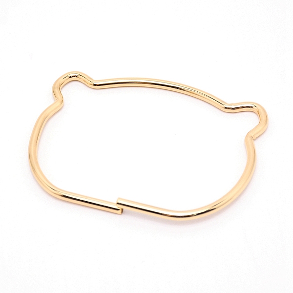 

PandaHall Iron Bag Handles, for Handmade Bag Handbags Purse Handles Replacement, Bear Head, Light Gold, 8.6x11.1x0.5cm, Inner Diameter...