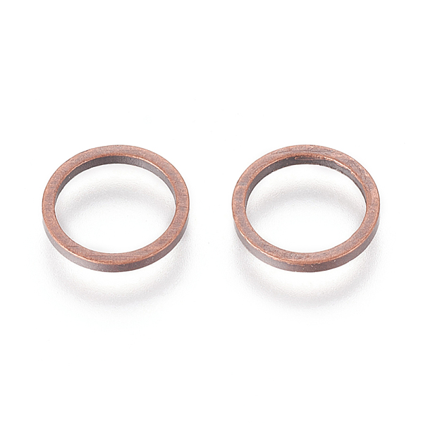 

PandaHall Brass Linking Rings, Red Copper, 8x0.7~1mm Brass Ring