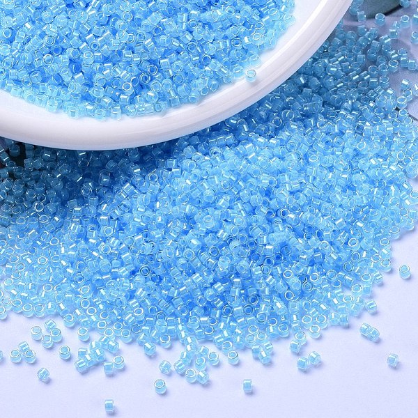 

PandaHall MIYUKI Delica Beads, Cylinder, Japanese Seed Beads, 11/0, (DB2039) Luminous Ocean Blue, 1.3x1.6mm, Hole: 0.8mm, about 2000pcs/10g..., Cyan