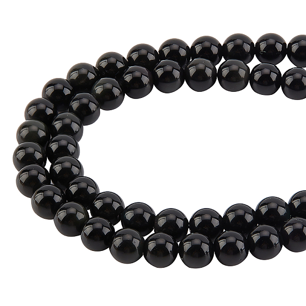 Arricraft Natürliche Obsidian Perlen Stränge