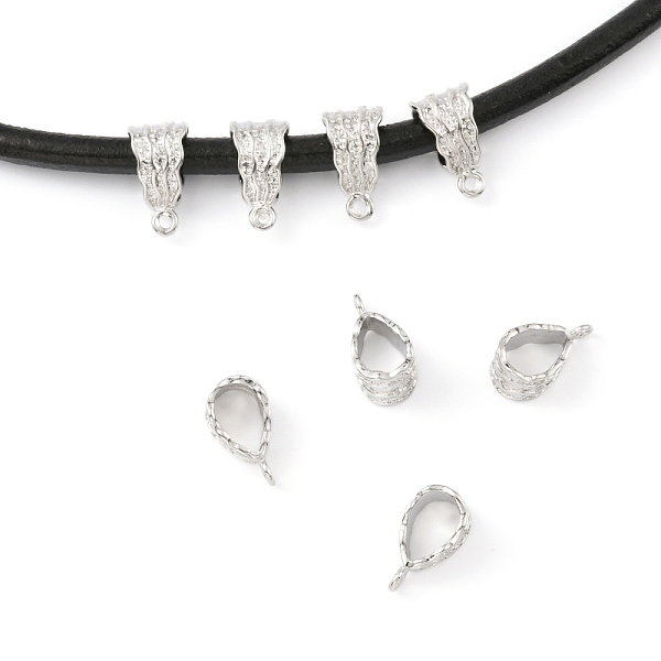 

PandaHall Brass Bail Beads, Platinum, 16mm, Hole: 1.5mm Brass