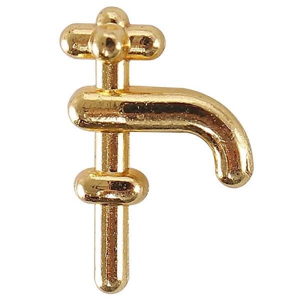 

PandaHall Alloy Faucet Miniature Ornaments, Micro Landscape Home Dollhouse Accessories, Pretending Prop Decorations, Golden, 16x10mm Alloy...