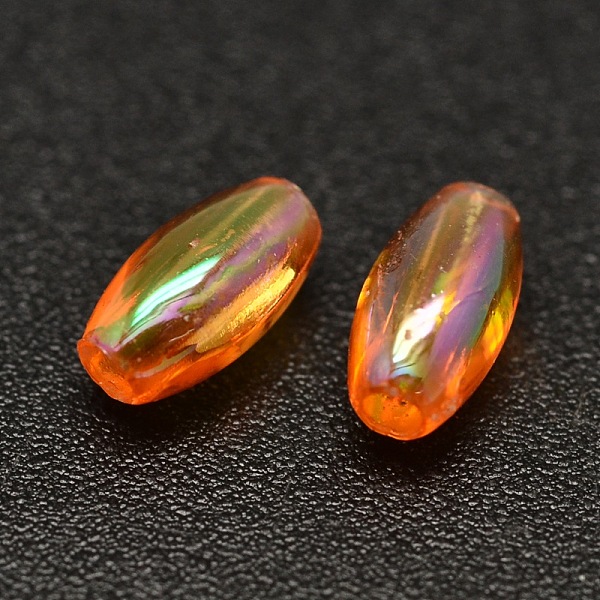 

PandaHall AB Color Plated Rice Electroplated Eco-Friendly Transparent Acrylic Beads, Dark Orange, 6x3mm, Hole: 1mm, about 17700pcs/500g...