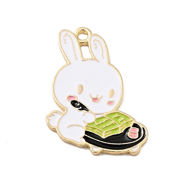 

PandaHall Cartoon Alloy Enamel Pendants, Light Gold, Rabbit Charms, Book Pattern, 31x21.5x1.5mm, Hole: 2mm Alloy+Enamel Book